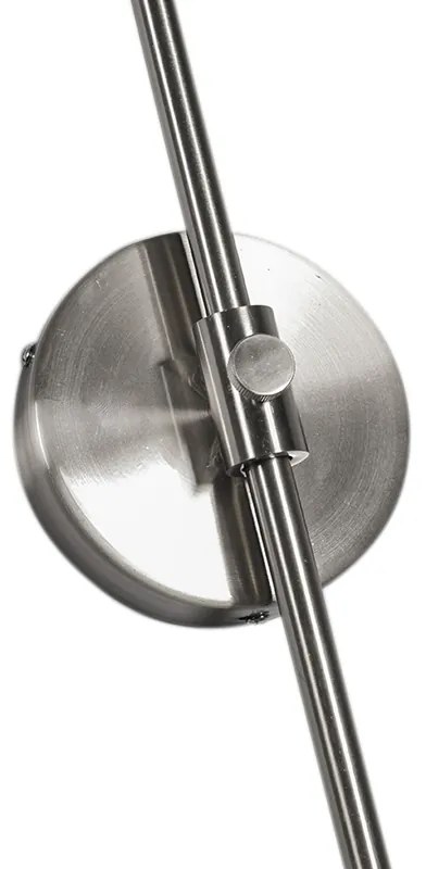 Moderná nástenná lampa oceľ bez tienidla - Boog