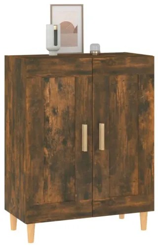 vidaXL Komoda dymový dub 69,5x34x90 cm spracované drevo-