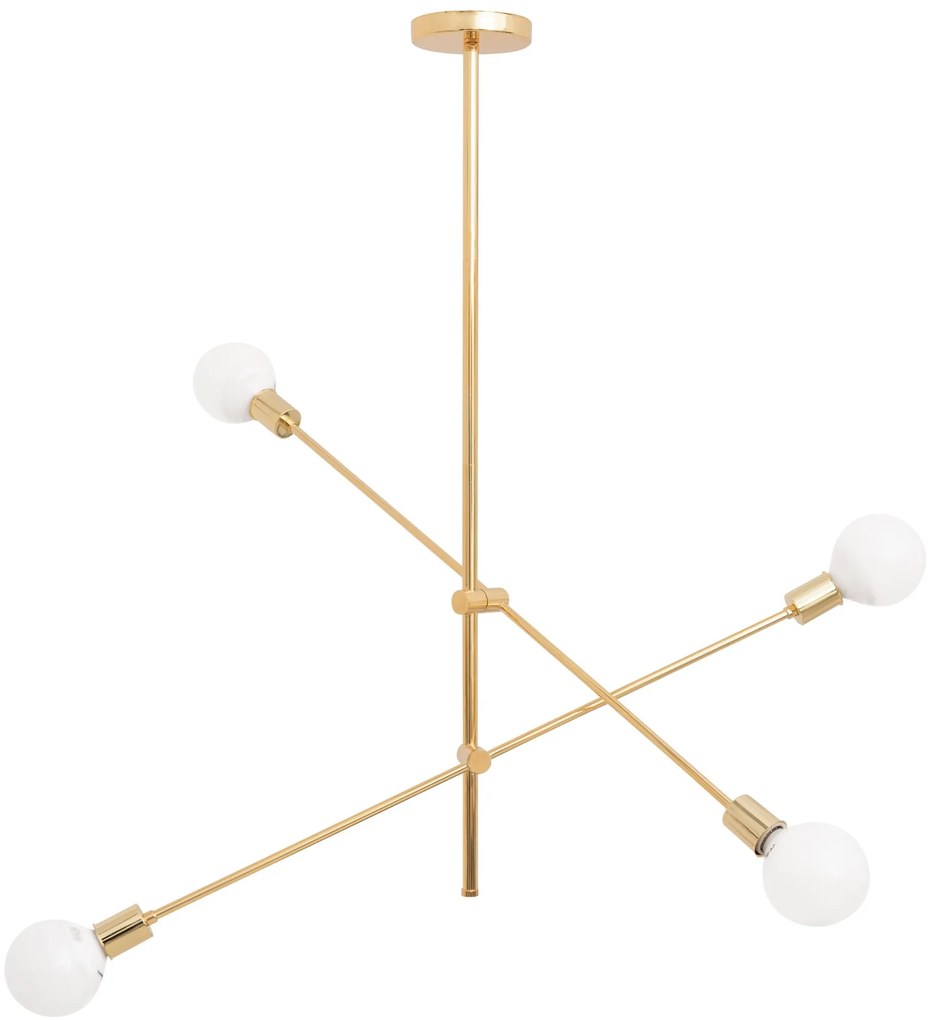 Toolight - Nastaviteľná stropná lampa dvojramenná 4xE27 60W APP479-4C, zlatá, OSW-00611