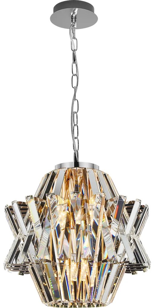 Luster Crown, 1x krištáľové tienidlo, (fi 34cm), ch