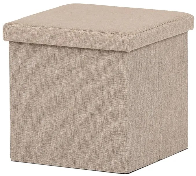 Autronic BONTEC Taburet s úložným priestorom, čierna, látka, TAB-461 BK2 Farba: Béžová