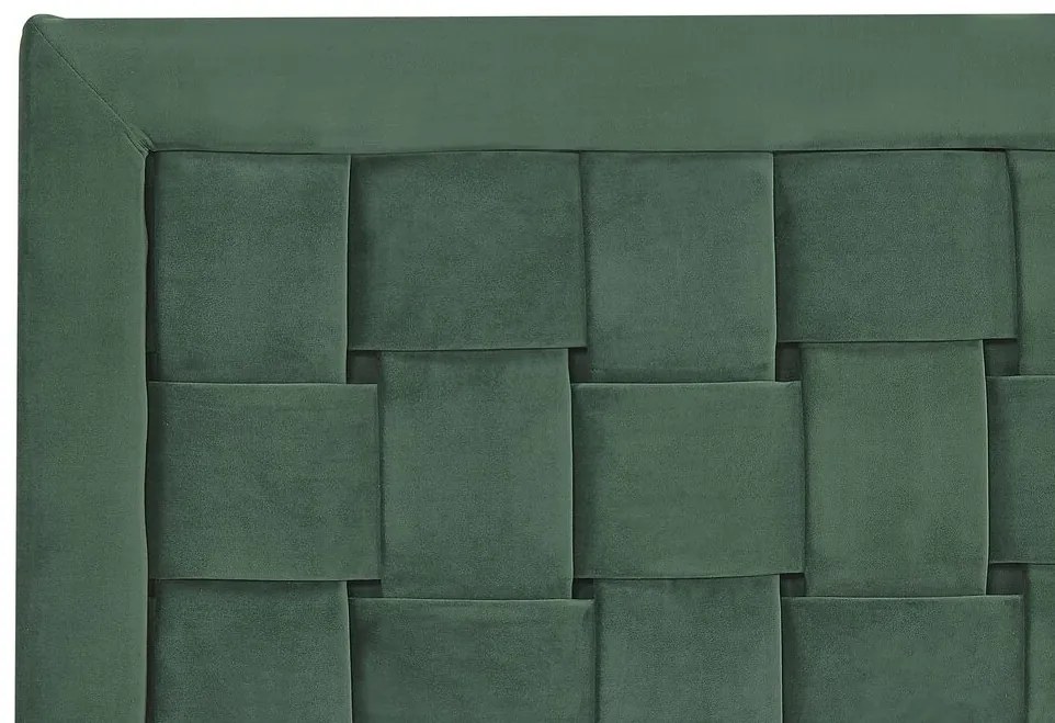 Manželská posteľ 140 cm LIMO (polyester) (tmavozelená) (s roštom). Vlastná spoľahlivá doprava až k Vám domov. 1022886