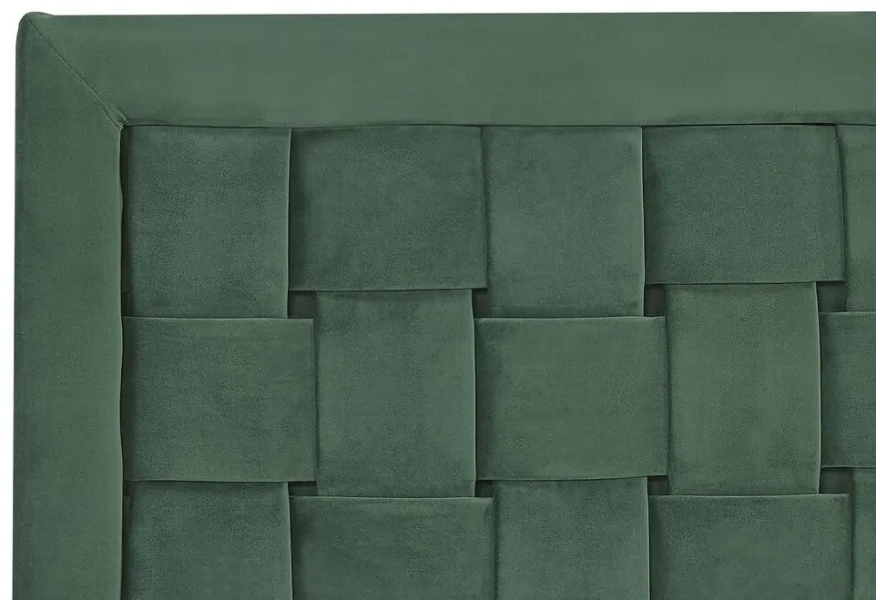 Manželská posteľ 140 cm LIMO (polyester) (tmavozelená) (s roštom). Vlastná spoľahlivá doprava až k Vám domov. 1022886