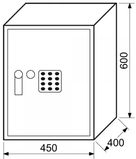 Nábytkový sejf RS 60, elektronický zámok