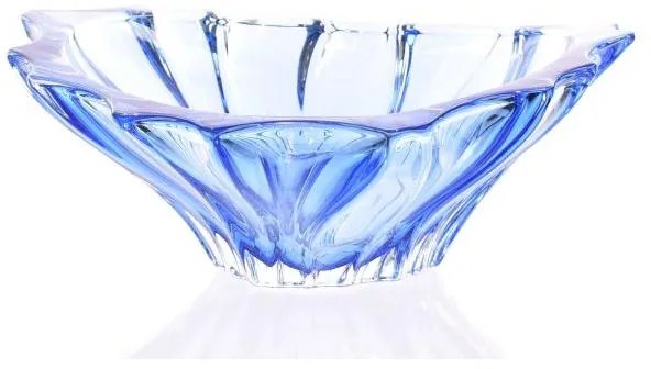 KRIŠTÁĽOVÁ MISKA BOHEMIA PLANTICA 330 MM MODRÁ