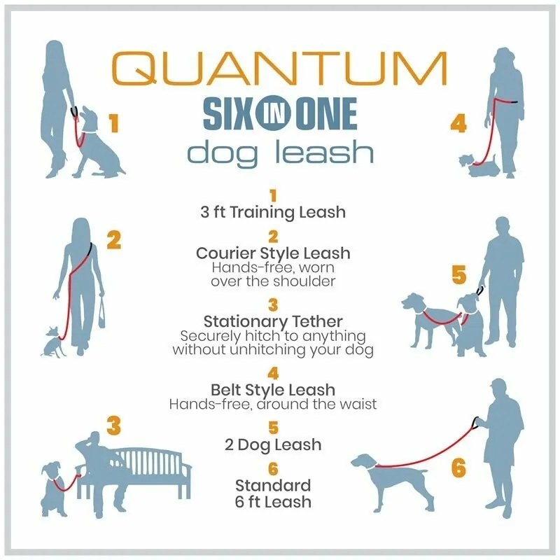 Kurgo® Quantum 2.0 Vodítko pre psov, oranžová