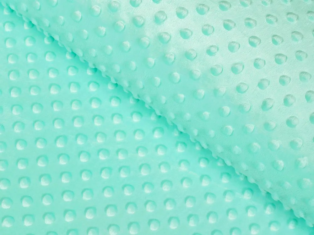 Biante Detská obliečka na vankúš Minky 3D bodky MKP-003 Mintová 50 x 50 cm