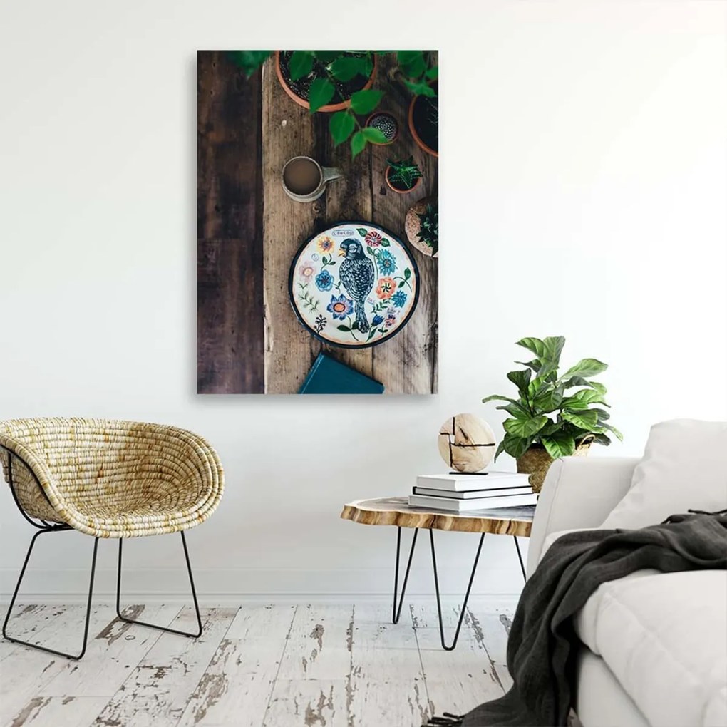 Obraz na plátně Zátiší Dřevo Příroda - 60x90 cm