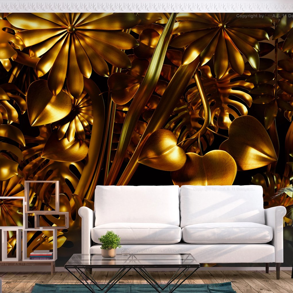 Artgeist Fototapeta - Golden Jungle Veľkosť: 250x175, Verzia: Standard