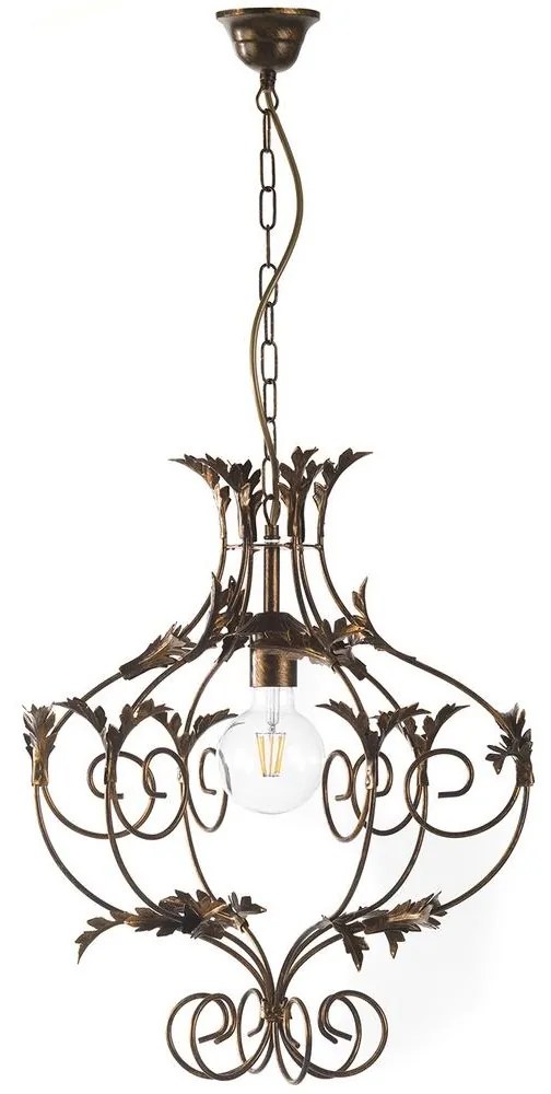 ONLI - Luster na reťazi CONTESSA 1xE27/22W/230V bronzová