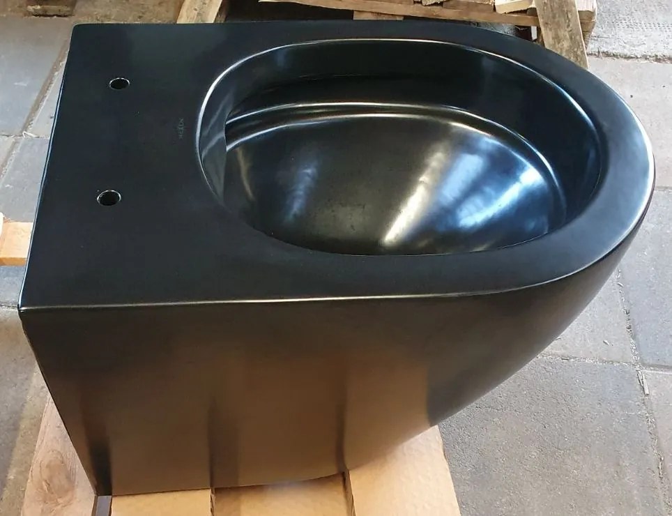 Mexen Lena, závesná WC misa 48x36 cm Rimless s pomaly padajúcim toaletným sedadlom, čierna matná, 3322XX85+30221085