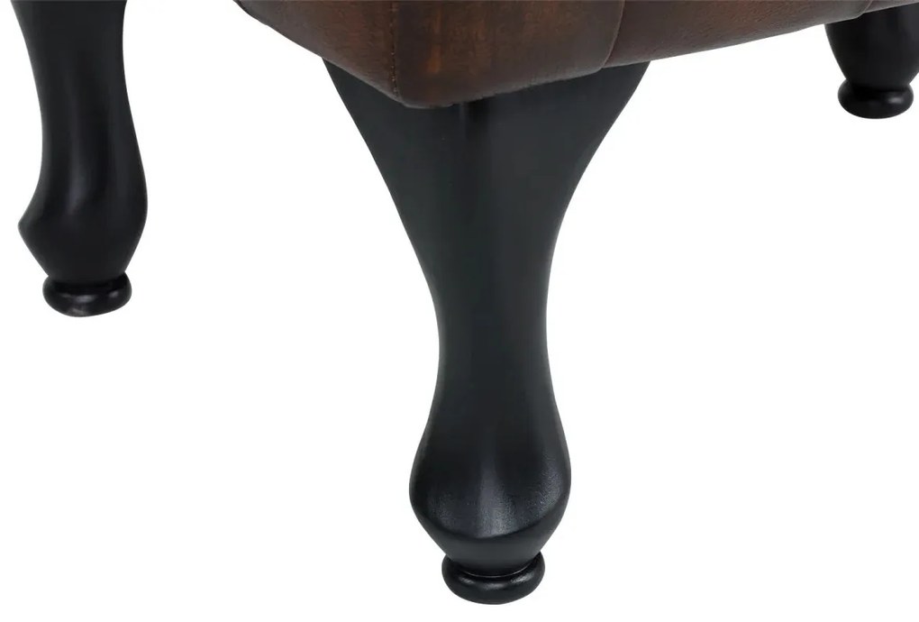 furniture-nabytek.cz - Taburet Chesterfield Pittsfield z pravej kože, hnedý