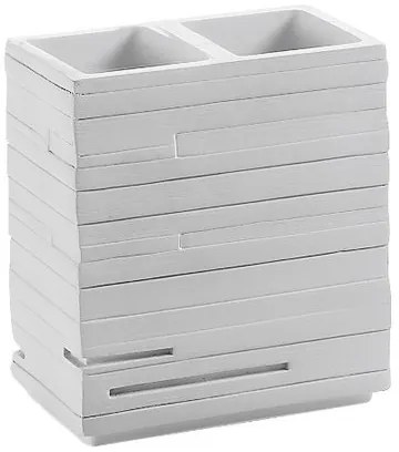 Gedy Gedy, QUADROTTO držiak kefiek na postavenie, biela, QU9802