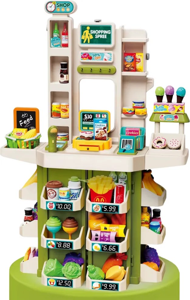 LEAN Toys Detský obchod s hračkami Super Market Interaktívny 67el