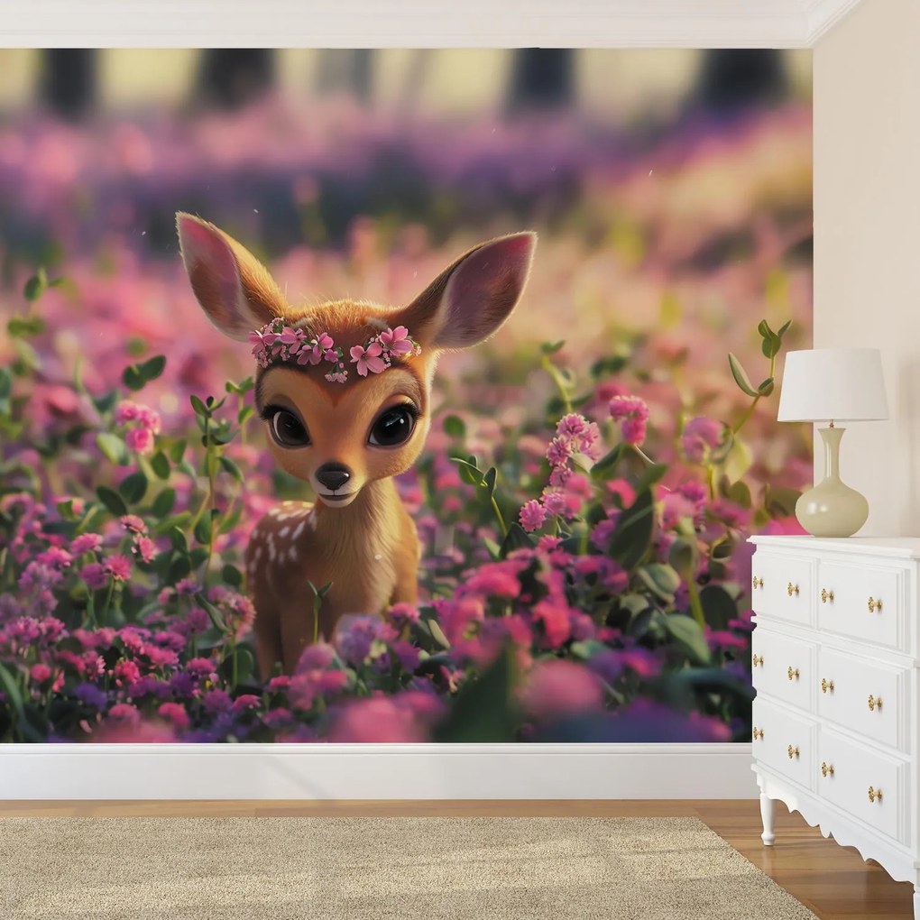 Fototapeta - Roztomilá srnčeka (147x102 cm)