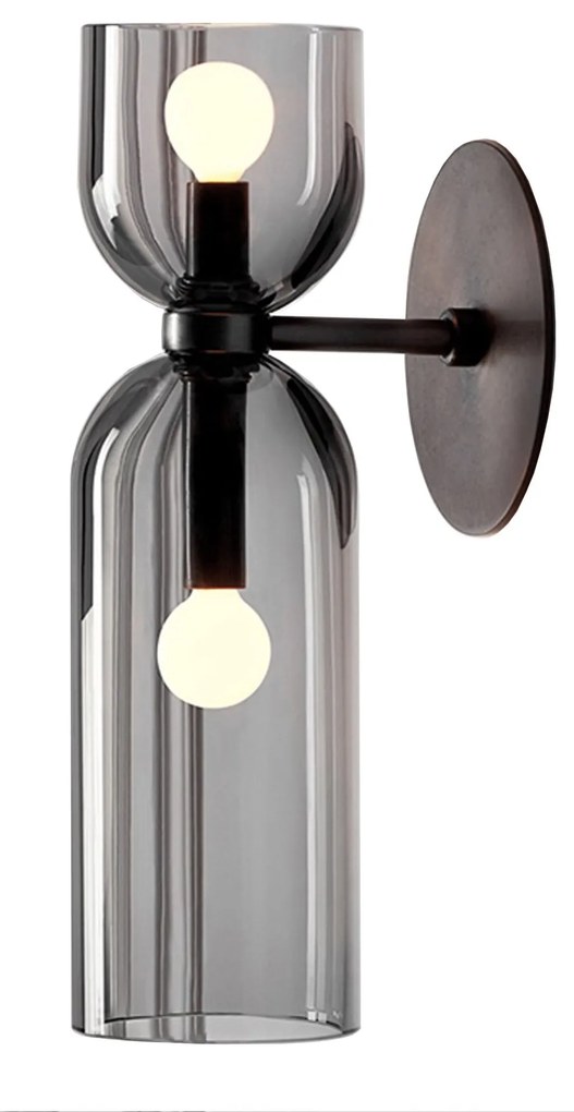 Toolight, nástenné svietidlo 2xE14 APP1208-2W, čierna, OSW-09046