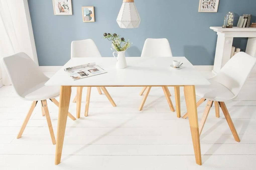 Dizajnový jedálenský stôl Sweden, 120 cm, biely