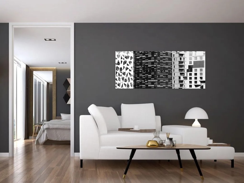 Obraz čiernobiele architektúry (120x50 cm)