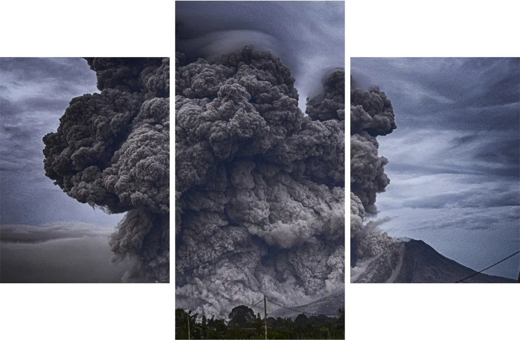 Obraz - Sopečná erupcia (90x60 cm)