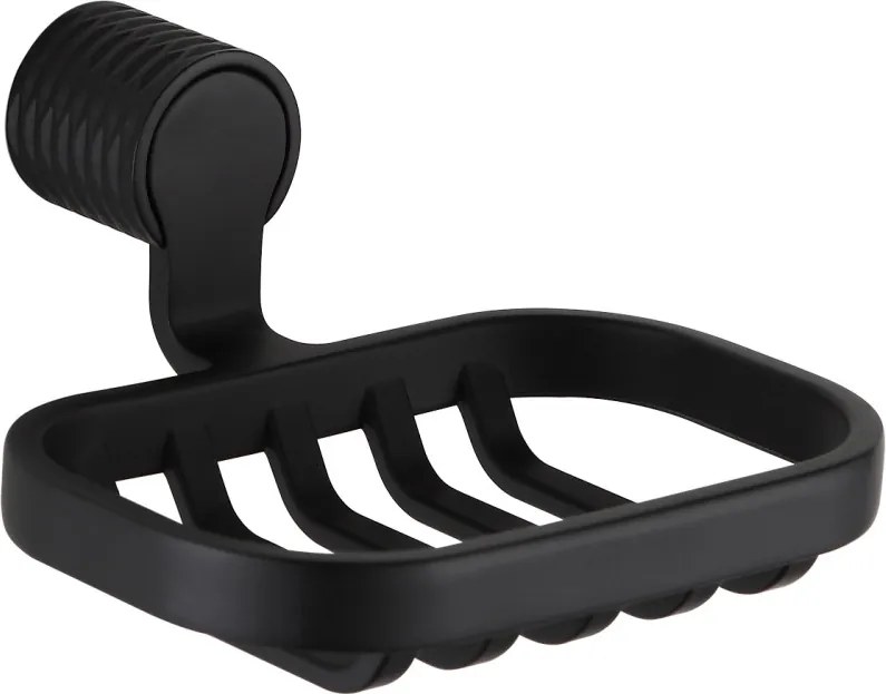 Mexen Base, nástenná mydelnička, čierna matná, 7088251-70