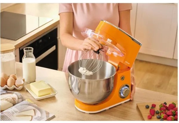 Sencor - Kuchynský robot s nerezovou miskou 1300W/230V oranžový