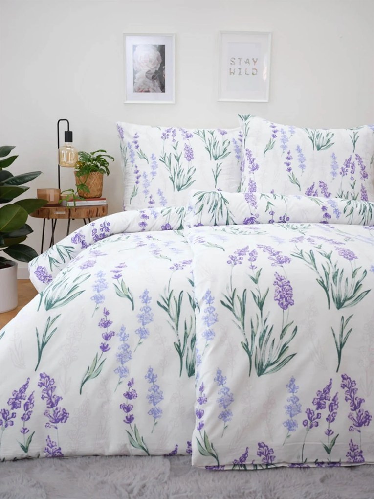 Francúzske bavlnené obliečky Renforcé – Levanduľa