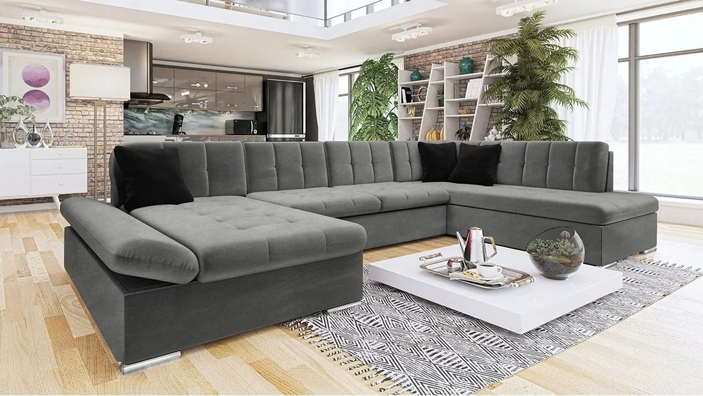 Rohová sedačka Calla (L) U (Magic velvet 2217 Magic velvet 2219)