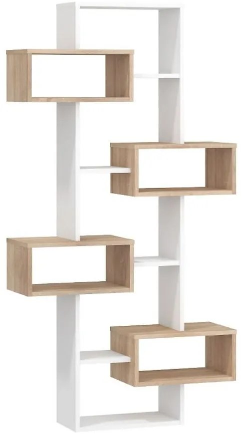 Regál Rio-18 sonoma svetlý/biely