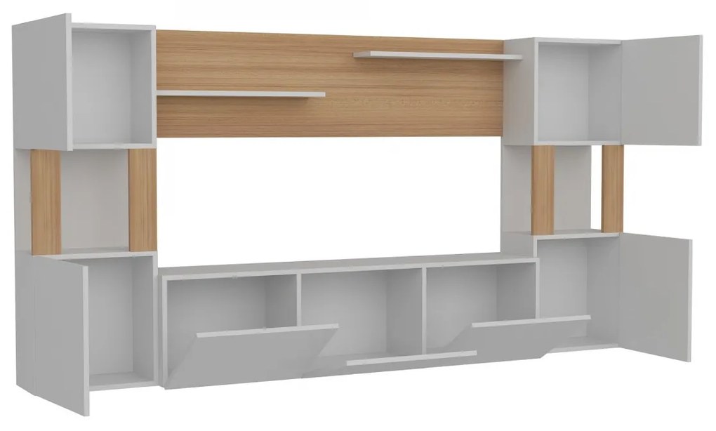Obývacia stena Lore teak/biela