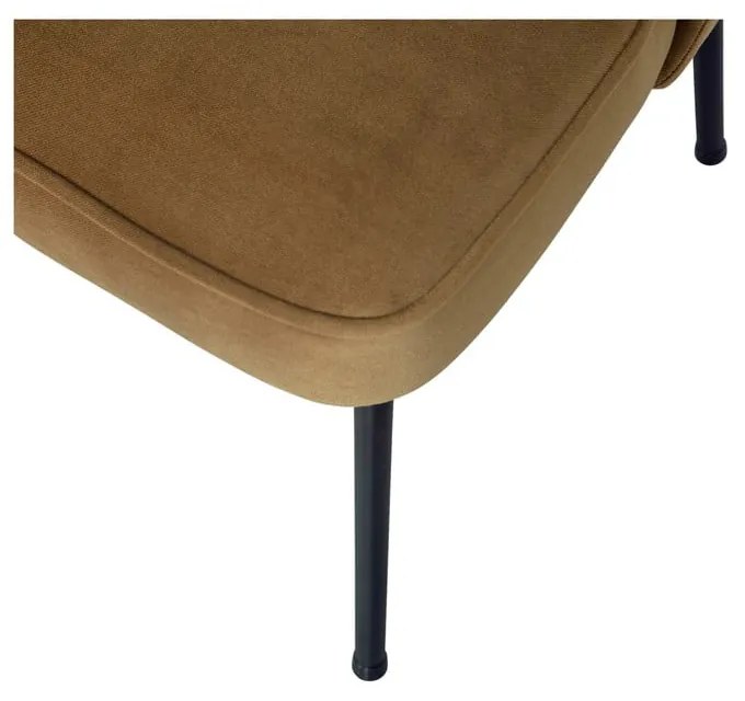 Zamatové jedálenské stoličky v súprave 2 ks v horčicovej farbe Vogue – WOOOD