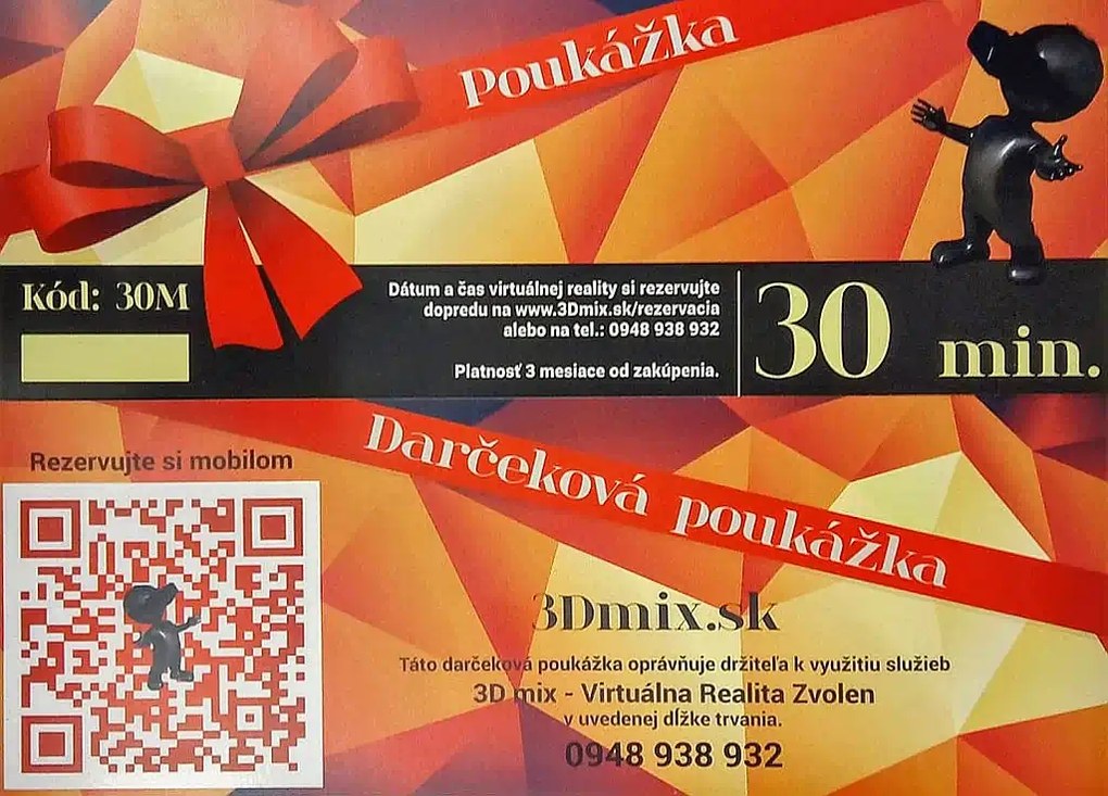 Darčeková poukážka VR (Virtuálna Realita) Akurát - 1 hod.