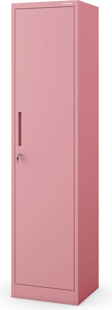 Úzka kancelárska skriňa ALEX, 450 x 850 x 400 mm, Fresh Style: púdrovo ružová