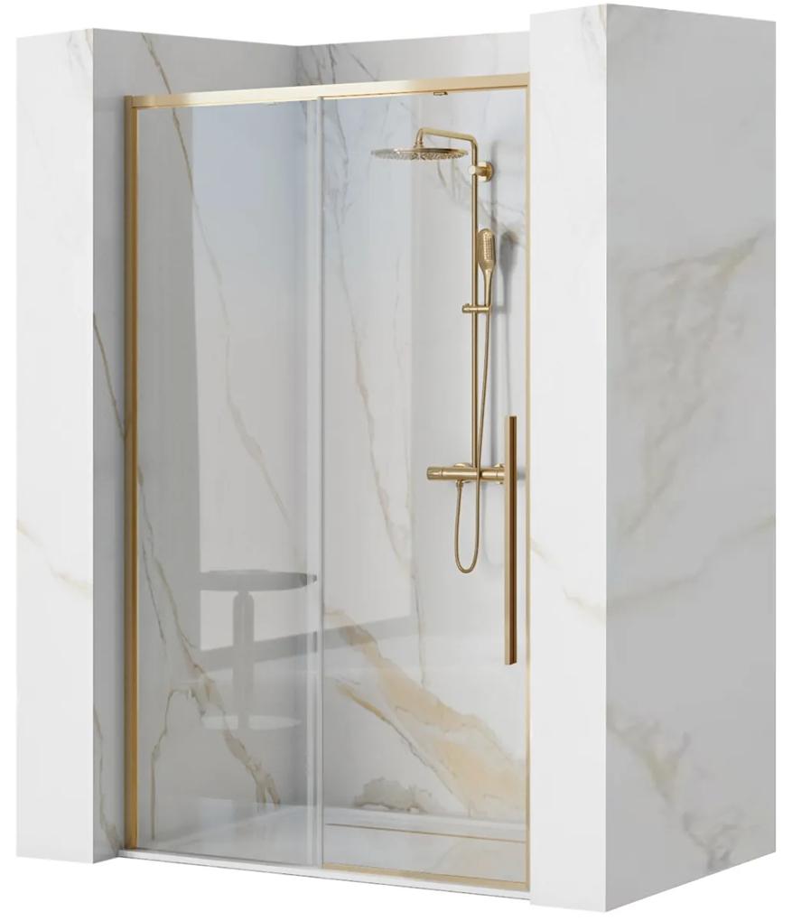 Sprchové dvere SOLAR 120 cm zlaté