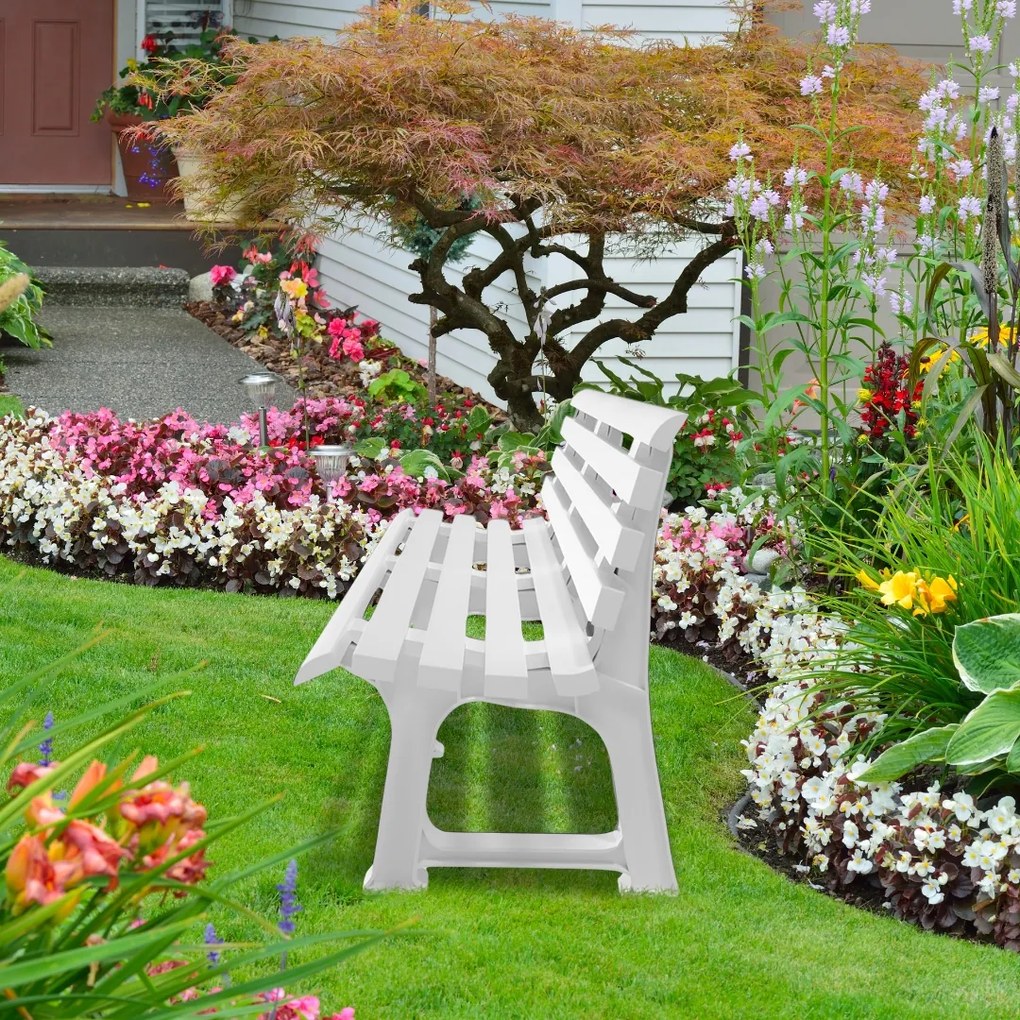 Záhradná lavica ORCHIDEA, 145x49x74cm, biela I.P.A.E-Progarden