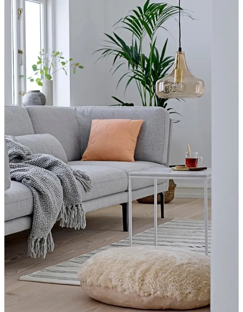 Hnedé závesné svietidlo so skleneným tienidlom ø 25,5 cm Yuser – Bloomingville