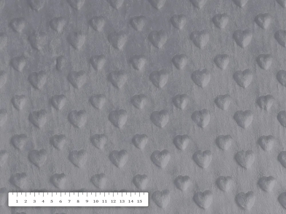 Biante Detská obliečka na vankúš Minky 3D srdiečka MKS-005 Tmavo sivá 60 x 60 cm