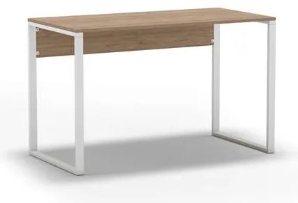 Písací stôl Houseland Inna dub zafírový/biely