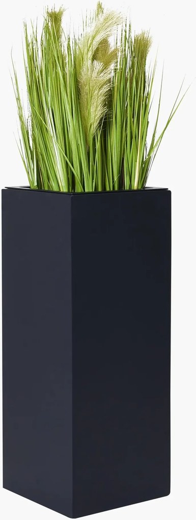 Kvetináč BLOCK, sklolaminát, výška 75 cm, antracit