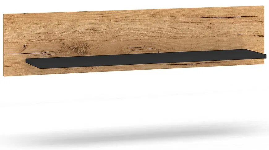 Polička Urso 12 Dub Craft Zlatý/Čierna