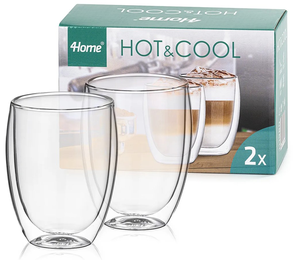 4Home Termo pohár na latté Hot&Cool 350 ml, 2 ks