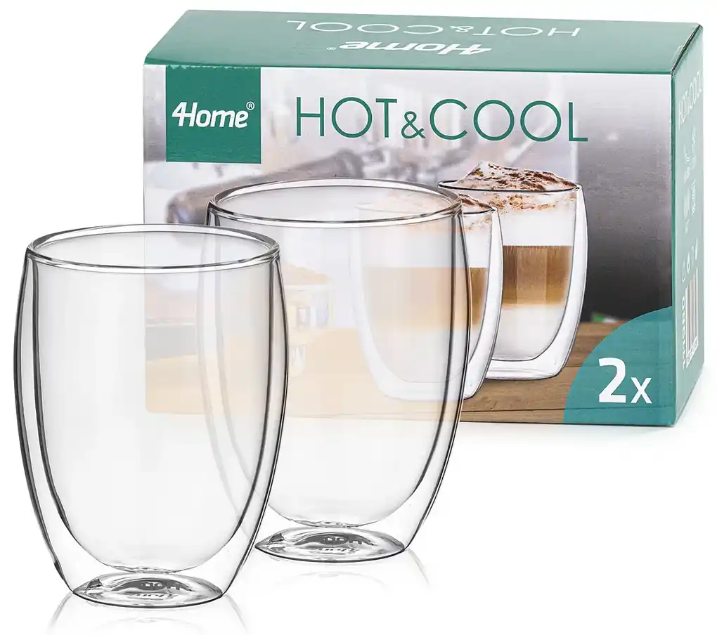 4Home Termo pohár na latté Hot&Cool 350 ml, 2 ks | BIANO