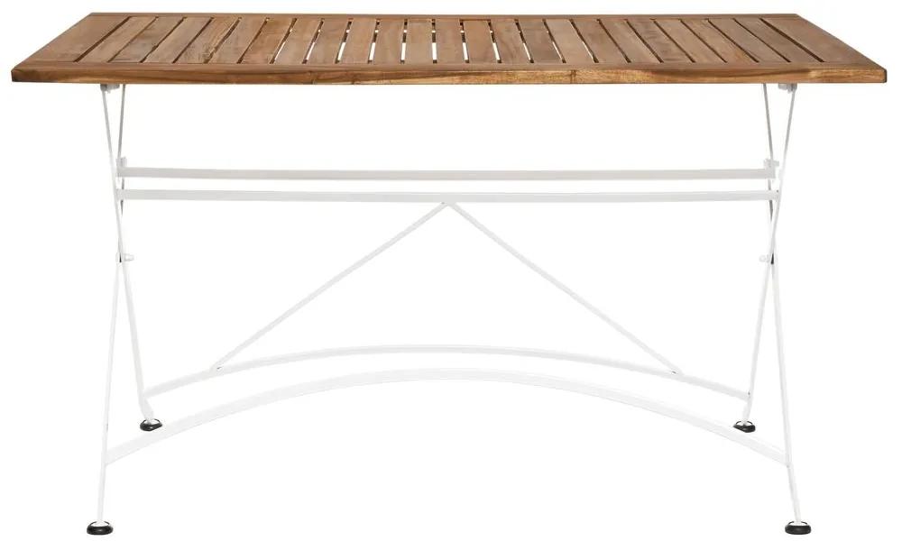 Butlers PARKLIFE Skladací stôl 80 x 130 cm - biela/hnedá