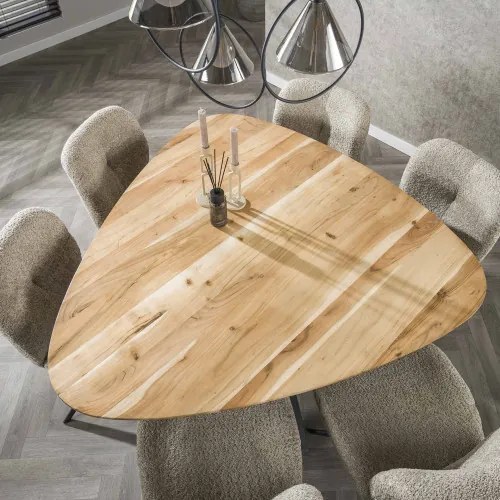 Jedálenský stôl 29-65 135x135cm Triangle Masív drevo Acacia - Komfort-nábytok