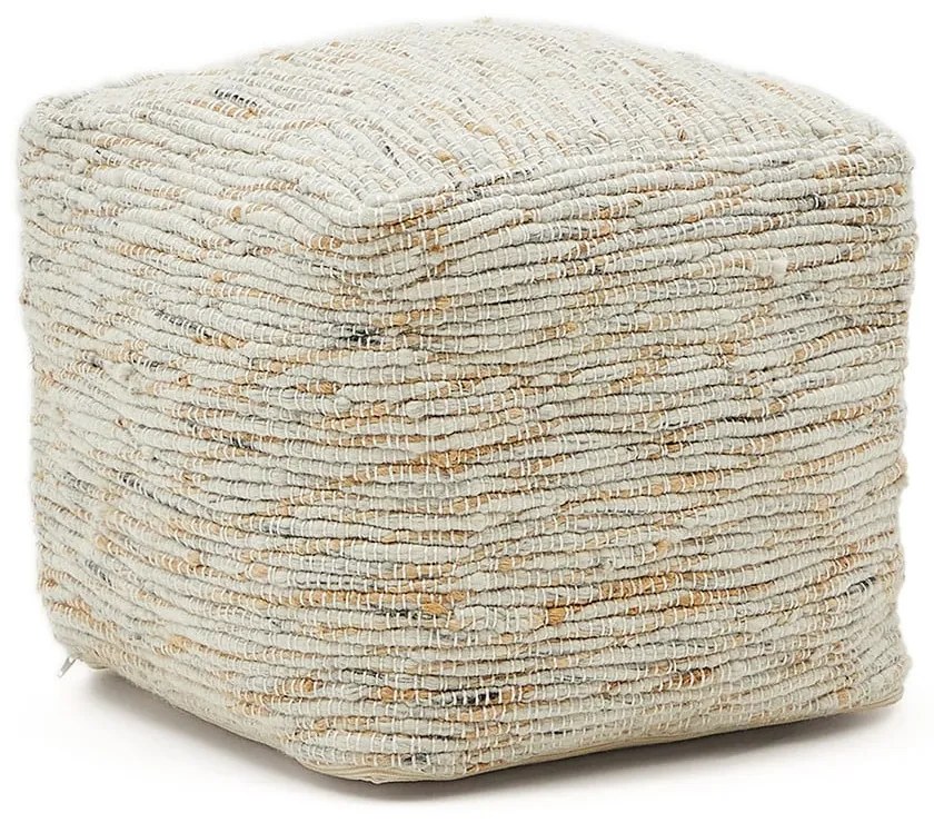 Béžový vlnený taburet Selise – Kave Home