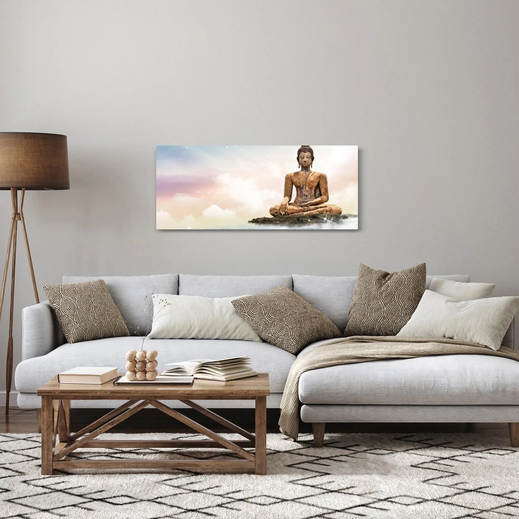 Obraz - Budha dozerajúci na zemi (120x50 cm)
