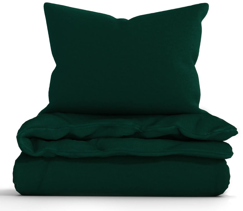 Bavlnené obliečky Renforcé - Jasmine tmavozelená