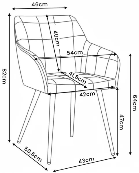 Sada dvoch jedálenských stoličiek LUXANO grafitové / čierne nohy (2 ks)