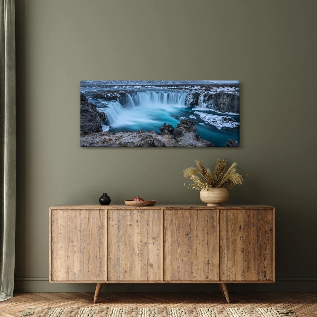 Obraz - Výhľad na vodopády (120x50 cm)