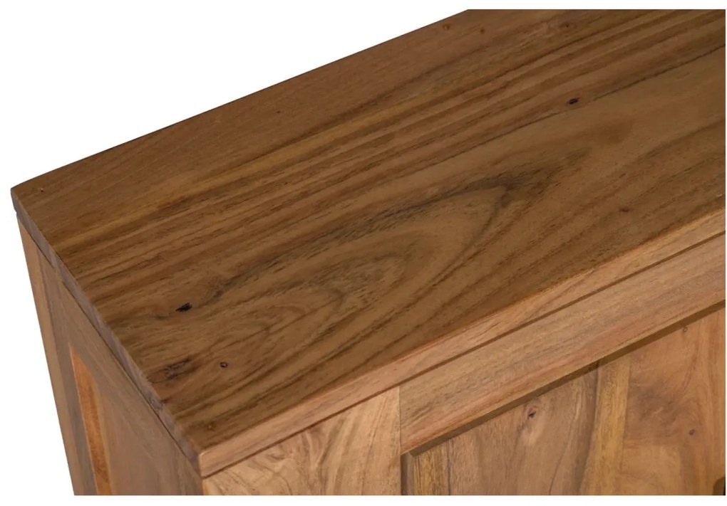 furniture-nabytek.cz - Masivní koupelnová nástěnná skříňka Auckland z akácie, lakovaná, hnědá – 45×25×70 cm