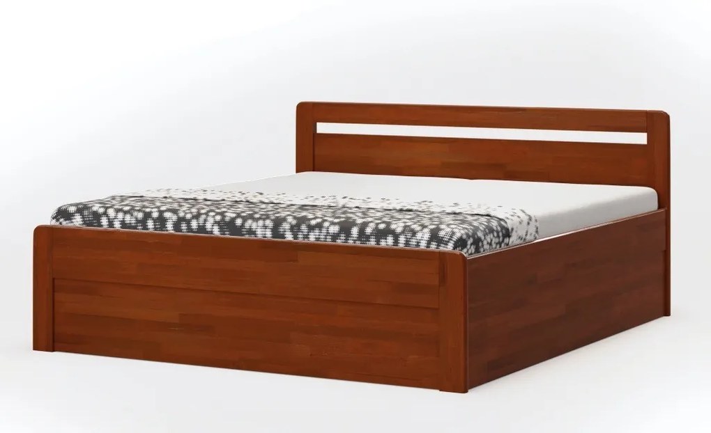 BMB MARIKA KLASIK - masívna buková posteľ s úložným priestorom 90 x 200 cm, buk masív